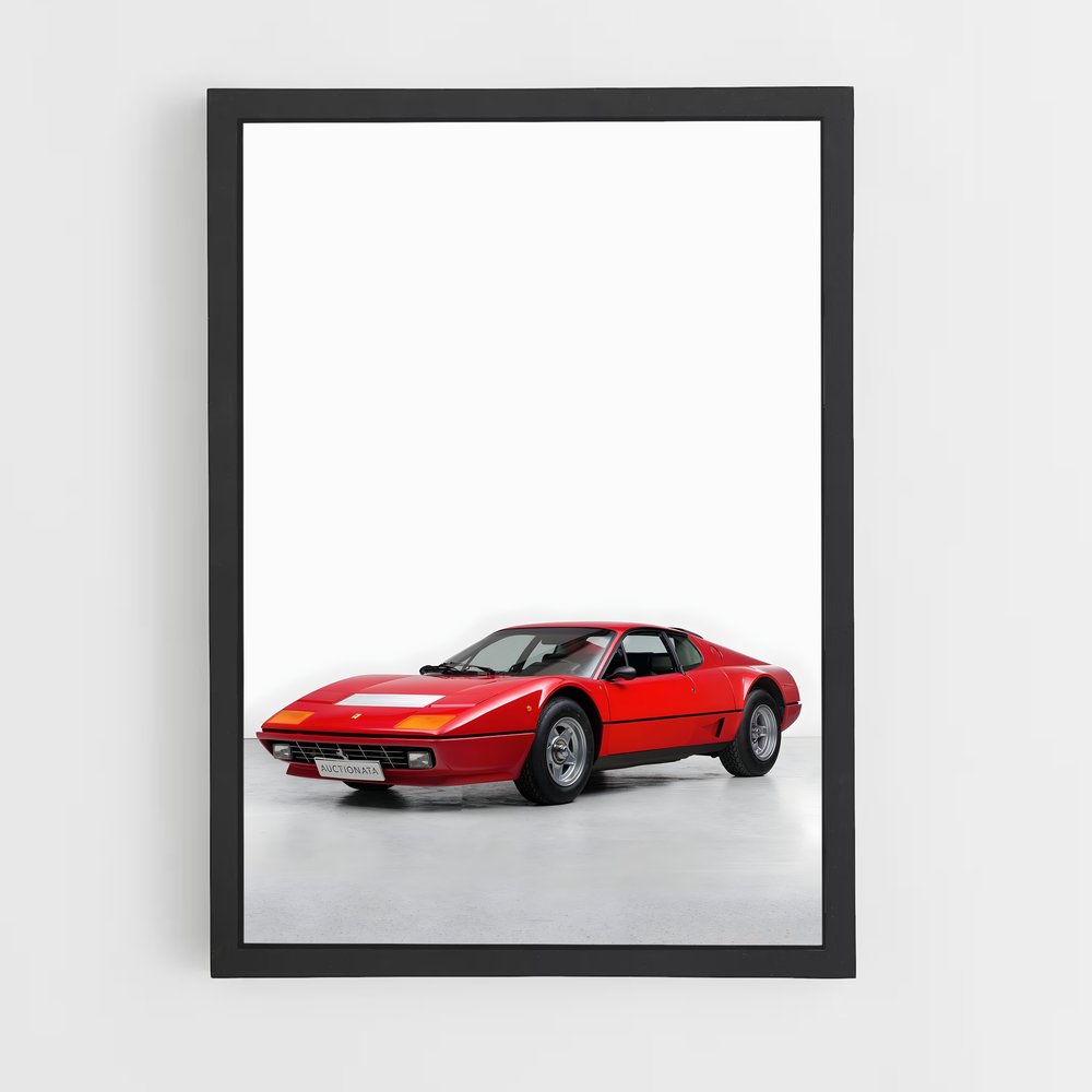 Poster Ferrari Rouge 512 (vue 2)